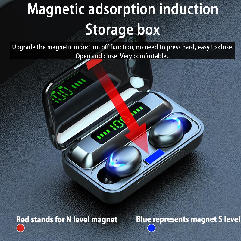Buy F9 Bluetooth 5.0 Earphones 9D HiFi 