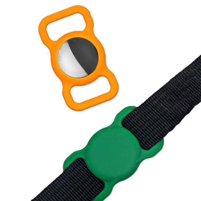 Support collier chat chien pour Apple AirTag 2 - Bleu luminescent - Silicone flexible - Air Tag 2e génération