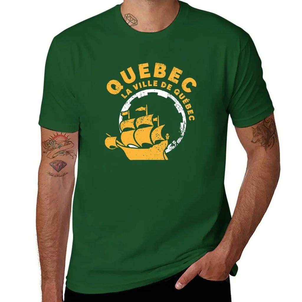 Quebec City (Retro) T-Shirt Blouse plain clothes for men