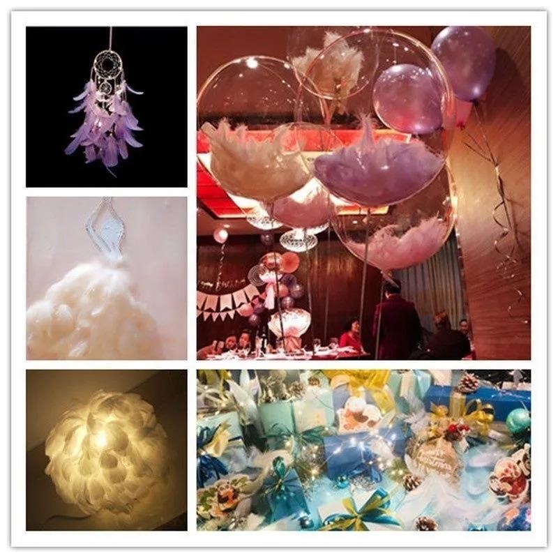 Natural colored goose feathers for home decor, decorative crafts, and feather accessories for wind catchers, 100 pieces