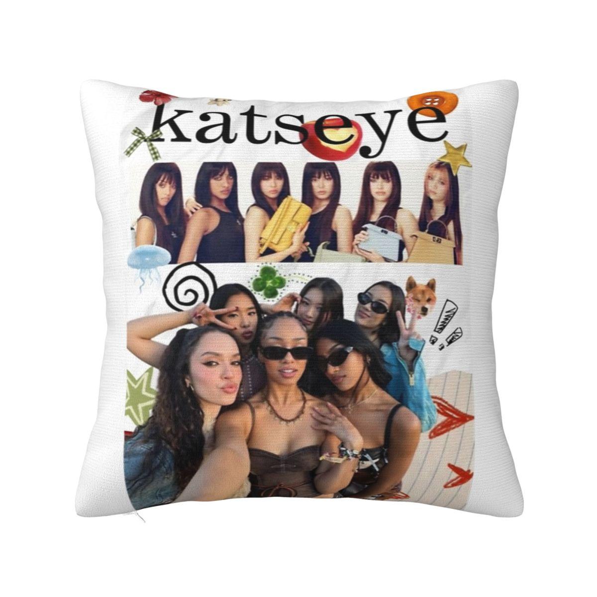 

Ключові брелоки Katseye Наволочки для подушок Чохол для подушки у вітальню Милий чохол для декоративної подушки 4545 40x40cm 16x16in