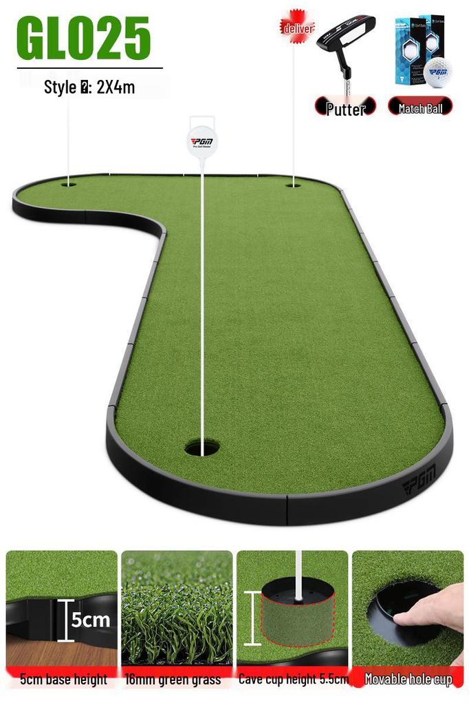 PGM Indoor Golf Practice Set with Interlocking Green, Putter for Home, Office, or Outdoor Use