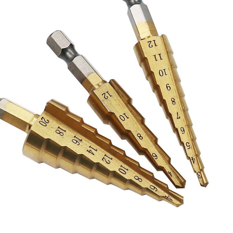 3pc Metric Hexagon Pagoda Drill Bit Set