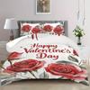Valentine's Day 3pcs Pink Truck Polyester Bedding Set - Includes Duvet Cover & Pillowcases, Soft & Comfortable