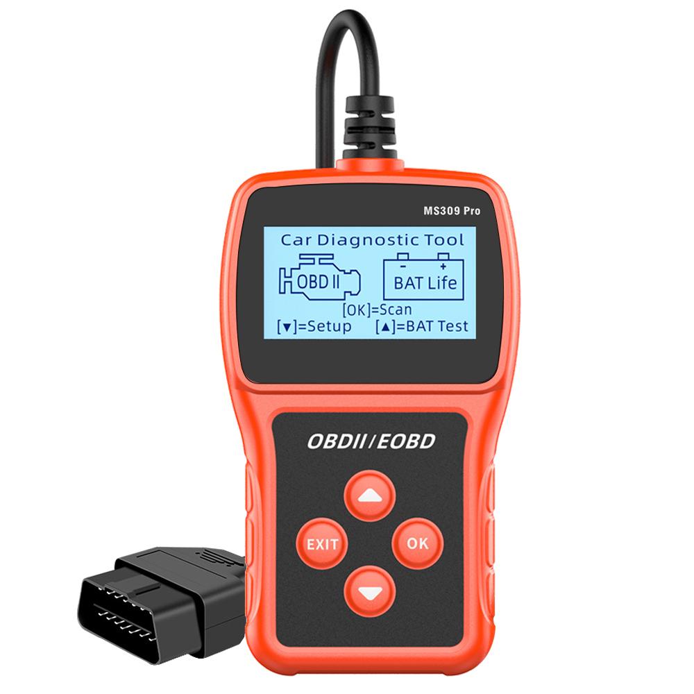 

Система Check Engine Сканер OBD2 Инструмент для диагностики автомобиля Многоязычный Считыватель кодов данных в реальном времени MS309PRO Тестер аккумулятора