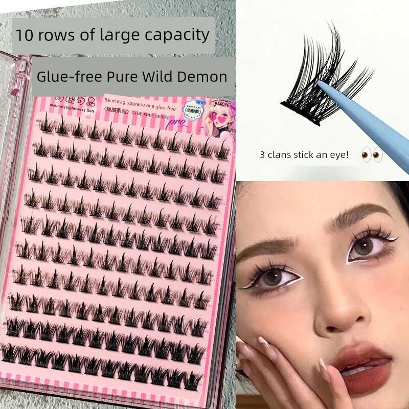 No Glue Thick Bean Bag Trilogy Fake Eyelashes