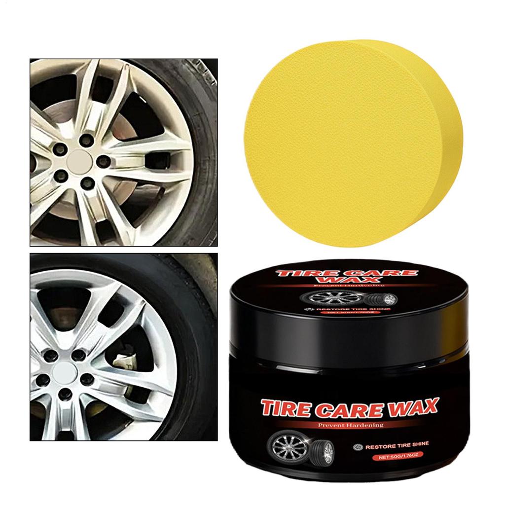 Tire Care Cream Shine 50g Wheel Care Paste Retreading Maintenance Crack Prevention Explosionproof Tire Care Cream