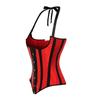 Women Gothic Sexy Satin Underbust Corset Top Waist Cincher Slimming Body Shaper Bustier Halter Corselete Vest Plus Size