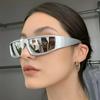 Y2K New Sports Sunglasses Women Punk Goggle Luxury Brand Designer Sun Glasses Men Silver Shades UV400 Eyewear