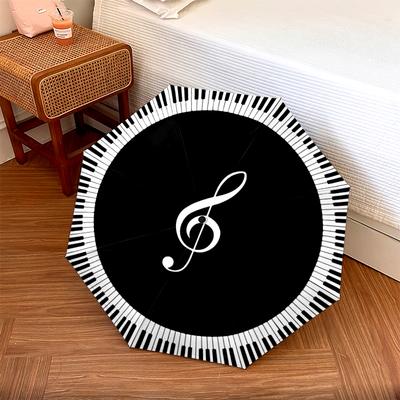 1 PC Automatic Folding Umbrella - Musical Symbols Pattern, Portable & Foldable Design with 8 Ribs, Christmas Birthday Gifts