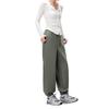 Women's Fleece-Lined Harem Pants: High Waist, Cuffed, Solid Color Sweatpants for Autumn/Winter