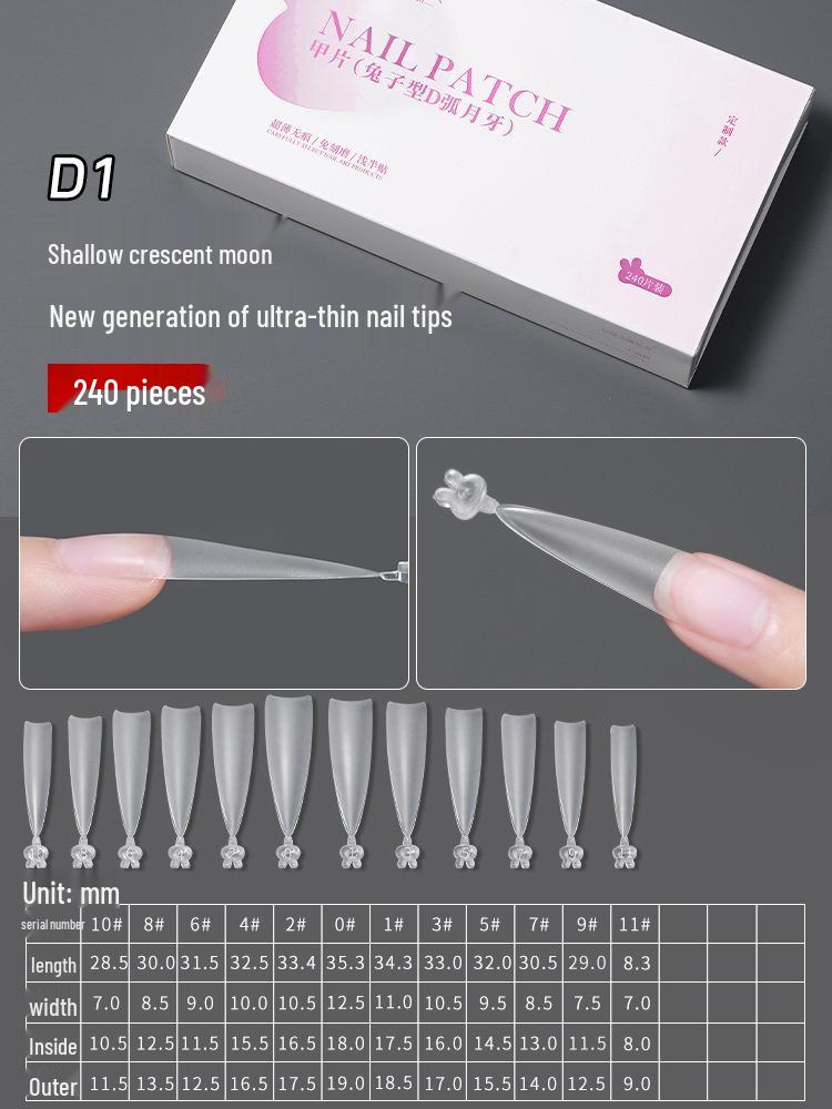 Ultradünne French Nail Art Extensions – nahtlose, kurze, ovale Aufkleber, kein Schnitzen erforderlich