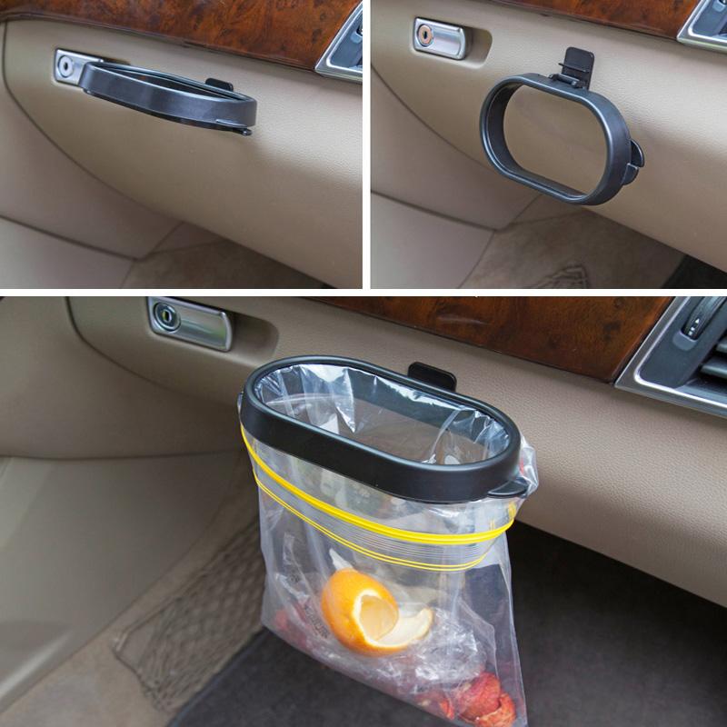 Czarny worek na śmieci samochodowy Wodoodporny worek na śmieci samochodowy na małe, szczelne śmieci z automatyczną chłodnicą z boczną kieszenią