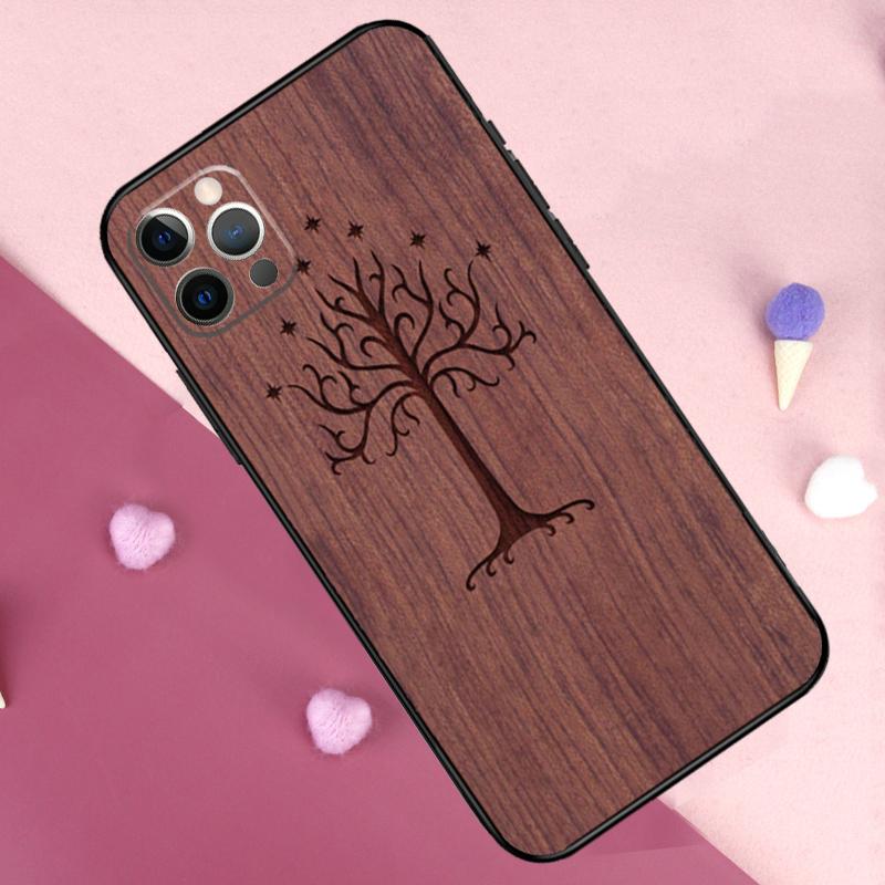 

Tree Flower Bamboo Wood Phone Case For iPhone 17 Pro Max 11 14 15 16 Pro Max Plus 13 12 Mini 16e 17 Air Back Cover iPhone 17 Air
