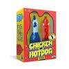 Creative Model Figures Chicken Vs Hotdog Desktop Flip Game Computer Case Decoration Ornament Home Interactive Toy Action Figures