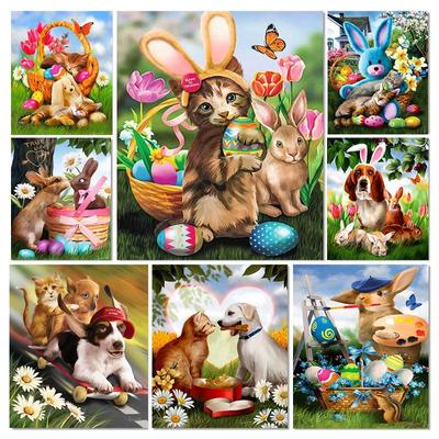 5d Diamond Painting Cross Stitch Dog And Cat Animal Diamond Mosaic Embroidery Kids Gift Picture Children Room Decor