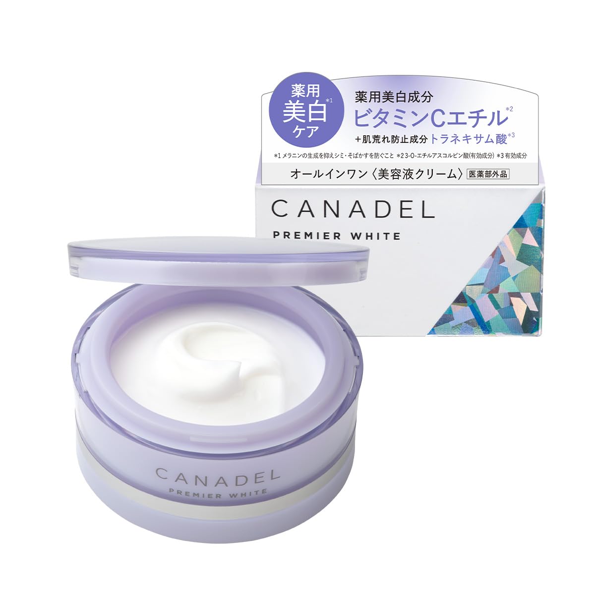 

проактивный подход к источнику пигментации CANADEL Medicated Premier White 58г Транексамовая кислота Меланин Пигментация Канадель [Квази-лекарственный препарат, пигментные пятна] Сыворотка «Все в одном»,
