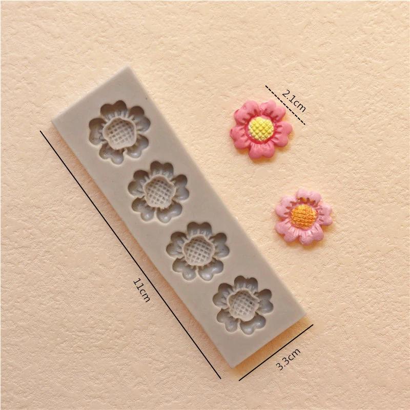 

New Multi Styles Mini Flower Silicone Mold Fondant Craft Chocolate Sugar Cake Tool DIY Handmade Baking Polymer Clay Making Mould