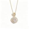 Luxury European-American Sunflower Pendant Necklace – Elegant Diamond Clavicle Chain for Women