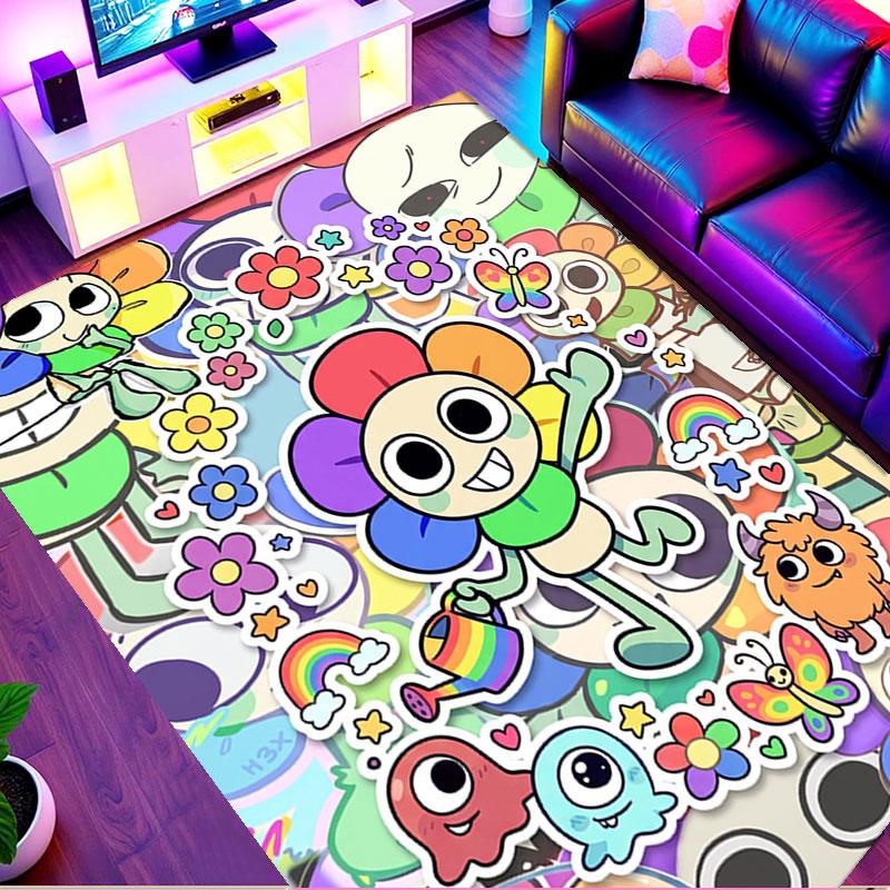 Dandy's World Print Rug, Washable Floor Carpet, For Entryway Dorm Laundry Room Office Study, Home Decor Birthday Christmas Gift