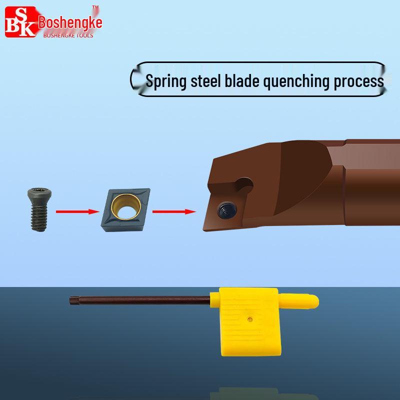 CNC 95° Spring Steel Internal Hole Lathe Tool, D20S-SCLCR09 Boring Bar Holder, 250/300/400 Tool Holders