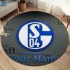 FC Schalke 04 Custom Name Round Area Rug,Carpet Rug for Living Room Bedroom Sofa Playroom Decor,Non-slip Floor Mat