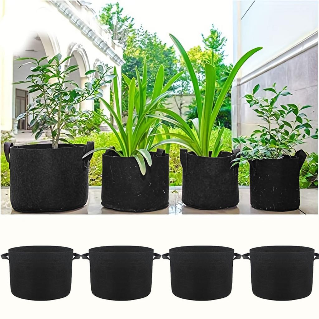 10pc 5 Gallon Fabric Grow Bags with Dual Handles Nonwoven Planting Pots for Gardening Nursery Seedling Container Planting Bags