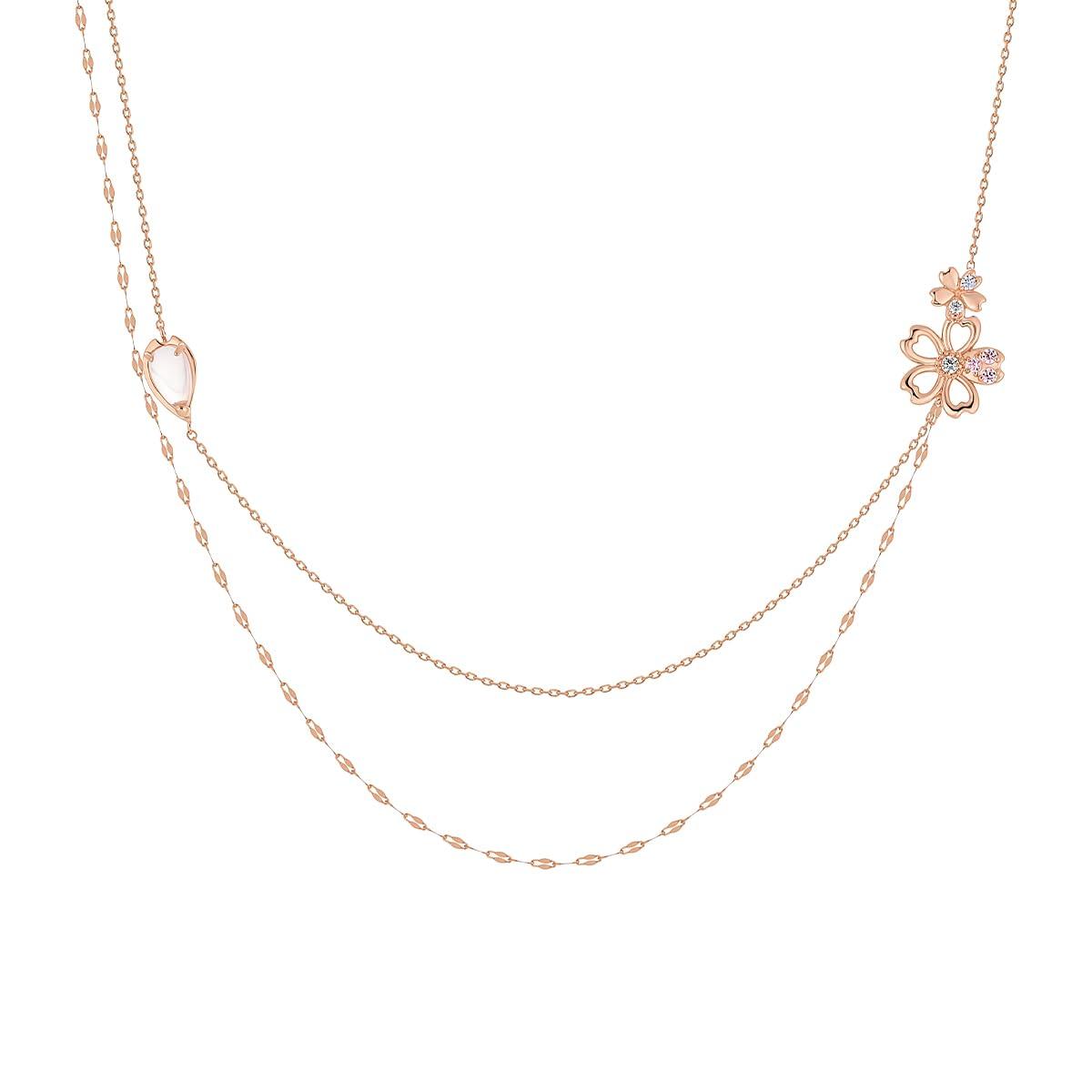 

Official Silver Birthday Gift for Comes with Jewelry 152614221003 [Canal 4℃] [SAKURA Collection] Necklace, Women, Case,