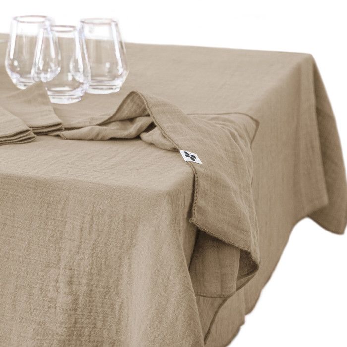 Nappe de table "Gaïa" 150 x 350 cm "Gaze de Coton" l'Effet Papillon