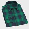 Men's Vintage Plaid Lapel Shirt Jacket - Long-Sleeve Casual Wear for Spring and Autumn