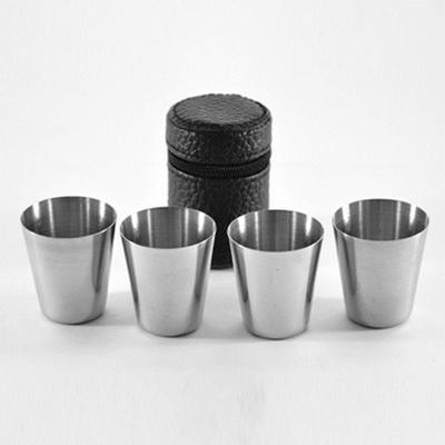4Pcs/Set Wine Mug Glass Elegant Portable Durable Wine Cup for Bar
