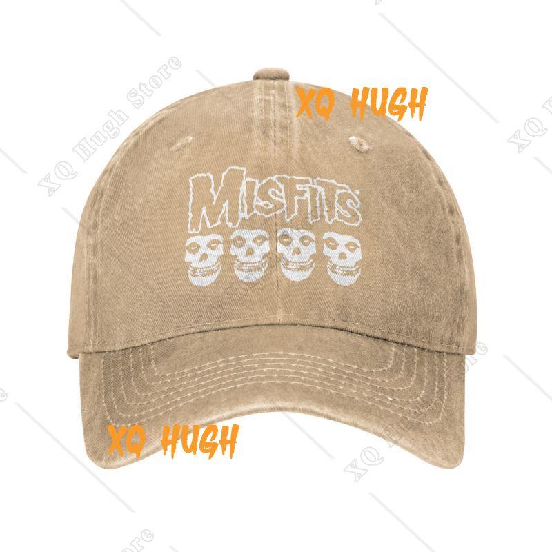 Vlastní Horor Punk Rock Misfits Lebka Baseballová čepice Sportovní Bavlněná Snapback Čepice Pánská Dámská Nastavitelná Táta Čepice