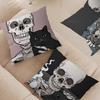 Skeleton And Cat 45*45cm Cushion Cover Pillow Cover Decor Pillowcase Home Pillowcase For Couch Pillow