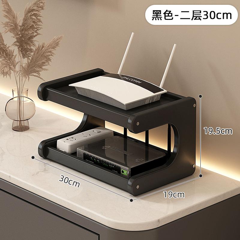 

Multi-Layer Bamboo Router Shelf TV Set-Top Box & Socket Organizer Minimalist Open-Design Signal-Friendly Storage Rack