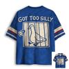 New Fashion Fun Duck Printed V-neck T-shirt Suitable for Summer Adult Leisure Outdoor Sports Basketball Shirt