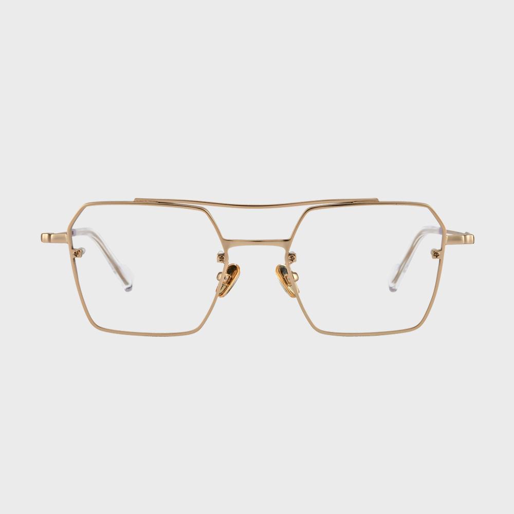 Deumeuaen Cross Road 08 Beta Titanium Rimless Glasses