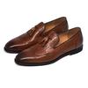 Loafer Leather Shoes Cowhide Men'S Fringed Retro One-Pedal Business Casual Leather Shoes Men'S Handmade Wedding Banquet Shoes