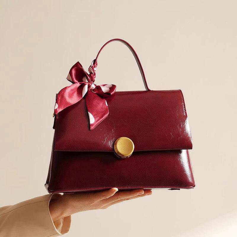 Red Wedding Bride Bag, Trendy Women's Wedding Handbag, Niche Design, Single-shoulder Crossbody Bag