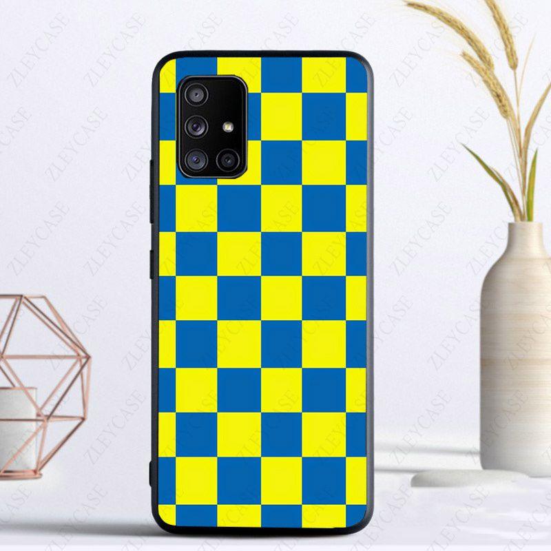 Checkerboard Plaid Checked Checkered Funda For Samsung Galaxy A13 A53 A11 A12 A32 A22 A52S A41 A42 A33 A20E A30S A40 A21S Cases