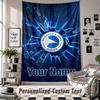 Custom Tapestry Wall Hanging, Brighton & Hove Albion Football Personalized Name Text Home Wall Decor