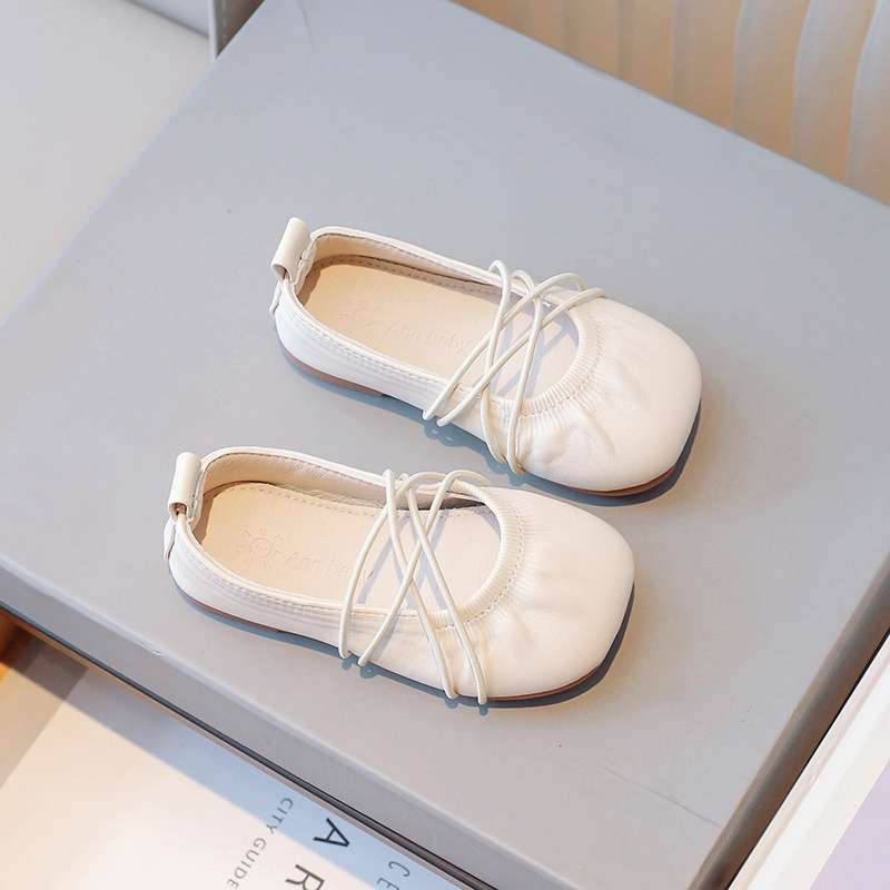Girls shoes children princess small leather shoes 2025 spring and autumn new girls baby single shoes foreign style soft sole Doudou shoes