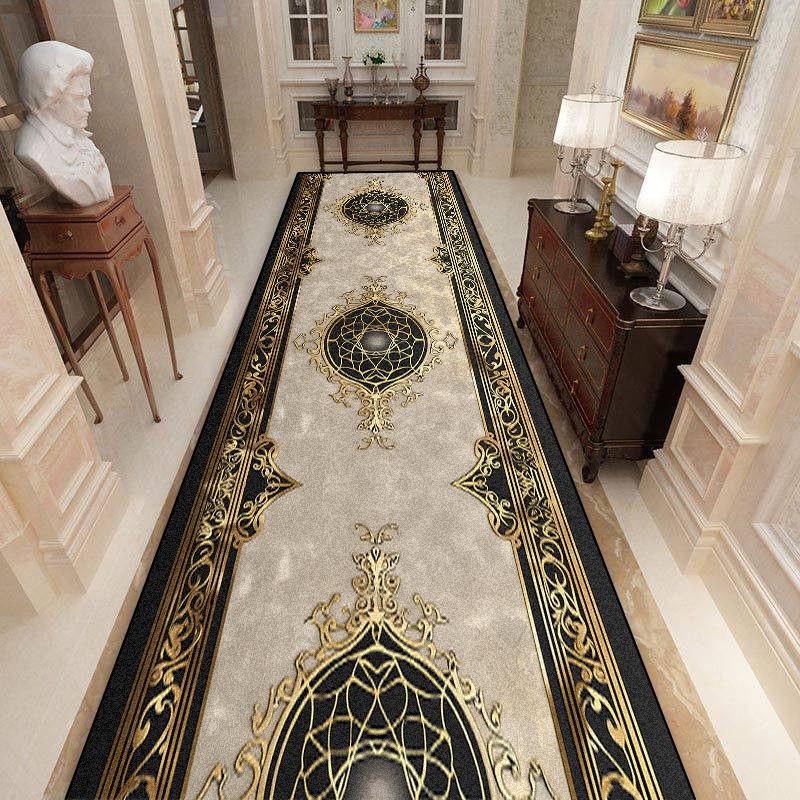 Luxury Marble Corridor Carpet el Hallway Runner Decoration Rugs Living Room Aisle Washable Non-slip Floor Mat izable