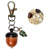 1/5/10pcs Trendy Acorn Keychain Wooden Acorn Pill Holder Keychain Secret Stash Keyring Tassel Spiritual Gift Item Ethnic Keyring