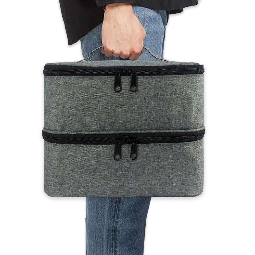 Double-Layer Portable Nail Polish Bag - Holds 30 Bottles