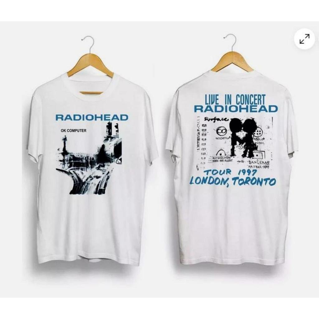 2025 American Vintage Radiohead Ok Computer Album Grafiche Anni '90 Estate Nuova Moda Vintage Uomo e Donna Streetwear