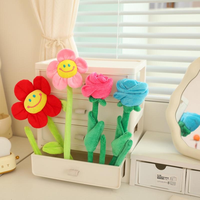 Sunflower Smiling Plush Toy Cartoon Doll Children Room Decoration Festival Gift
