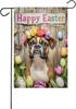 Happy Easter Boxer Dog Garden Ag Double Sided Vertical Burlap 12x18 Inch Rabbit Outdoor Yard Farmhouse Boxer Dog Decor (14