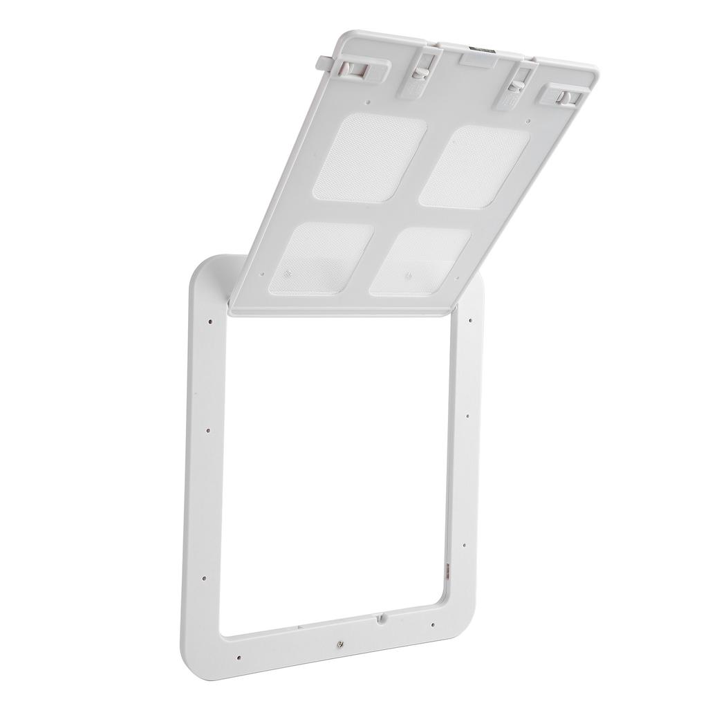 Haustier-Fliegengittertür Atmungsaktiv Geräuschlos Mückenschutz Gratfreier Kunststoff Katzenklappentür Weiß S