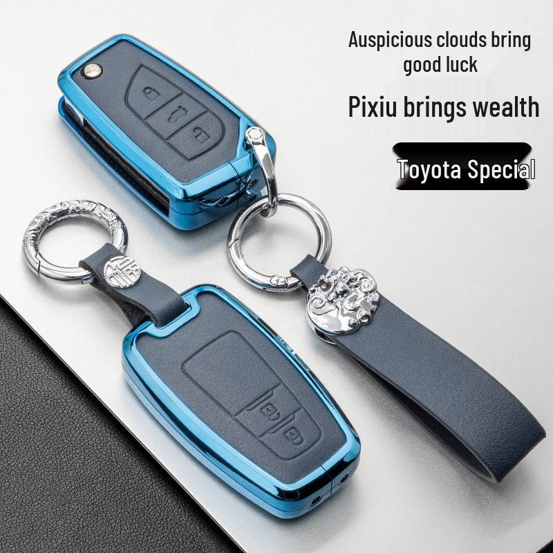 Full-Cover Metal Key Case for Toyota Corolla, RAV4, Rongfang, Wilanda, Levin, Camry