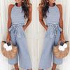 Stylish Womens Summer Striped Wide Leg Holiday Jumpsuits Playsuits Elegant Culotte Ideal For Any Occasion